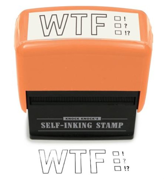 Funny: The WTF Rubber Self-Inking Stamp