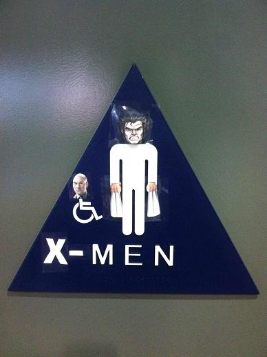 X-Men Bathroom Sign