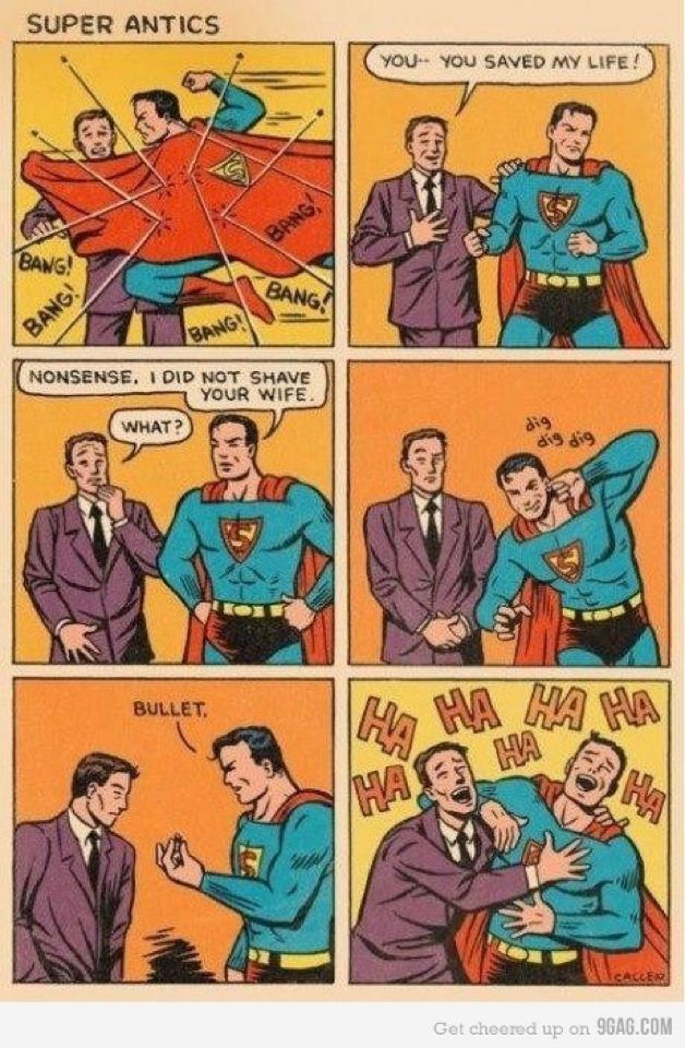superman joke shave wife