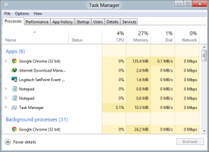 Windows 8 Consumer Preview Task Manager