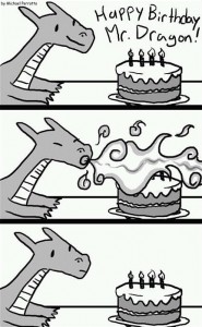 Fire Dragon Cant Blow Out Birthday Candles